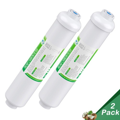 1-4Pack 10"x2" T33 Inline Post Carbon Water Filter 1/4" Quick Connect for Fridge - Picture 14 of 16
