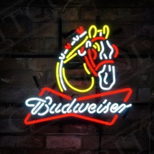 BVD Pferd 19"x15 Neon Sign Bier Bar Neon Werbung Lichter Nachtlicht Dekoration