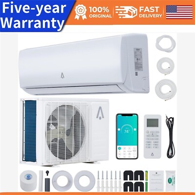  Mini Split Air Conditioner and Heater 9000 BTU 115V 19 SEER2 Wall Mount Ductle