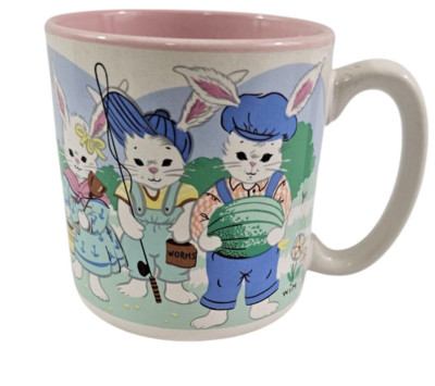 Potpourri Press Peppermint Park Bunny Rabbit Day On The Lake 12 Oz Mug Cup
