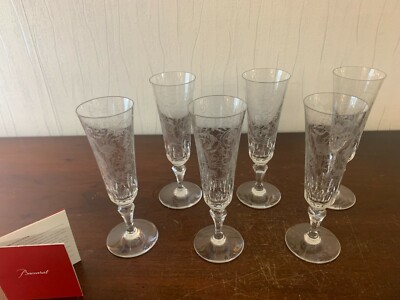 6 Sektgläser Bologne Modell Kristall Baccarat (Stück Preis)