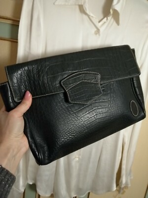 Trussardi Pochetto Tasche Leder Alligator-Effekt 