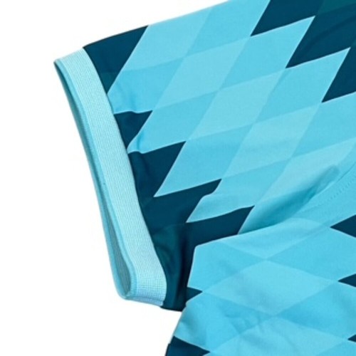 Greyson Geometric Print Golf Polo Shirt Men’s Large Turquoise Green - Picture 5 of 15