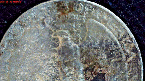 { 1988 Washington Quarter - Grease Filled Die Strike Through - Picture 5 of 5