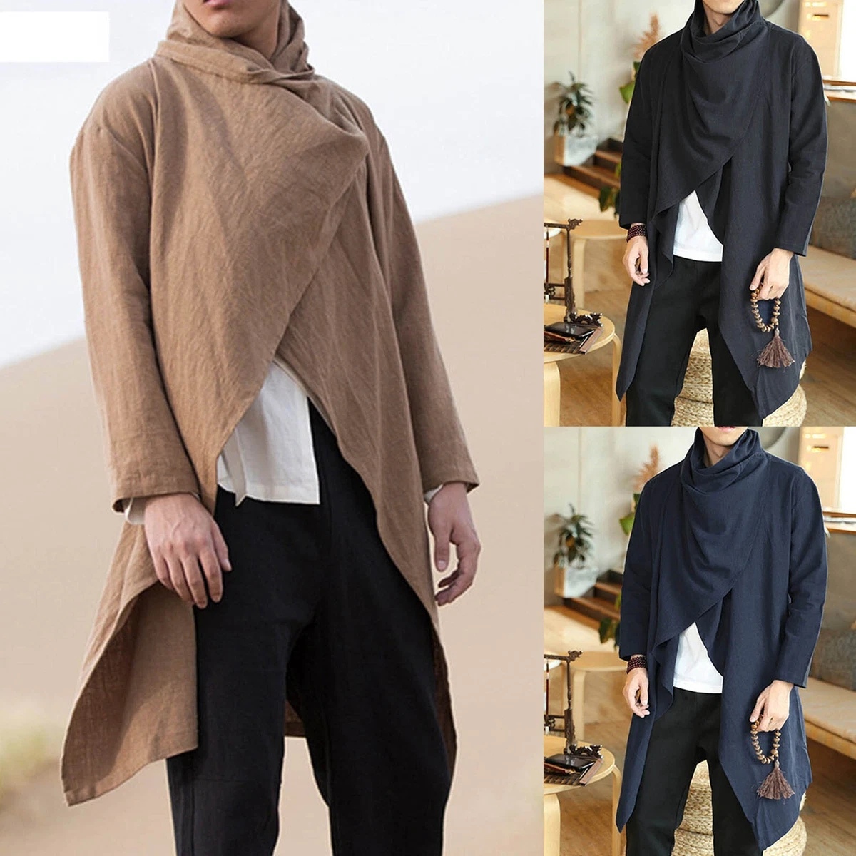 Long sleeve 2025 cape coat