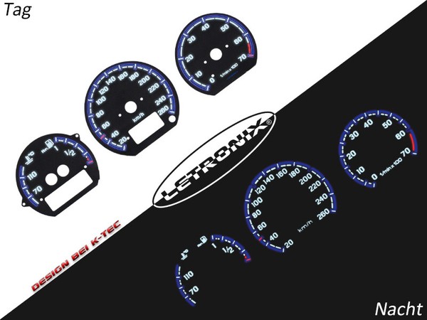 Selbstleuchtende Tachoscheiben Plasma Tacho VW Corrado Passat VR6 G60 D#-image