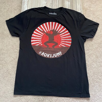 We Love Fine L Steve Aoki Jump Graphic T-Shirt Tee DJ Electronic Dance Music