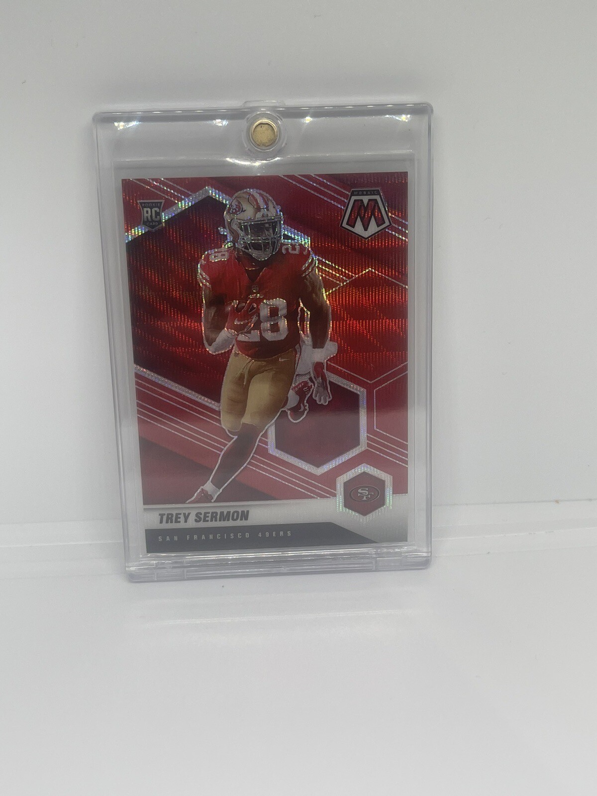 Trey Sermon 2021-22 Panini Mosaic #324 RED WAVE Prizm Asia 8/9 Rookie RC SSP