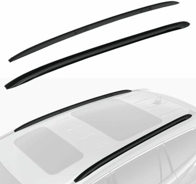 2Pcs Fits for Honda Pilot 2016-2021 Black ABS Roof Rail Racks Side Rail Bars 