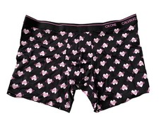 Calvin Klein New CK One Nylon Black Heart Logo Boxer Brief Underwear NB2226 471