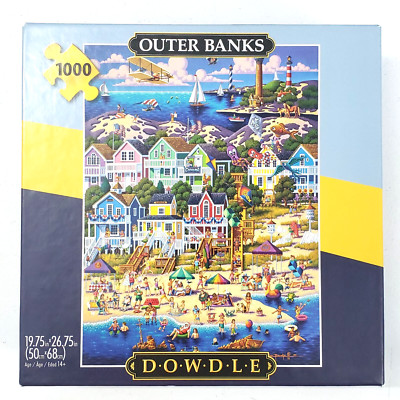 NEW Buffalo Dowdle OUTER BANKS 1000 Thick Pc Puzzle North Carolina Beach Houses