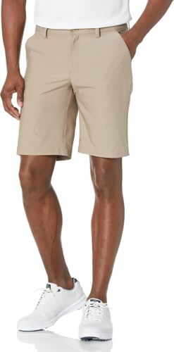 Greg Norman ML75 Microlux 10" Shorts Golf Khaki Stretch 3M Guard Bamboo Men's 34