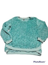 Xhilaration Girls Light Blue Fuzzy Soft Sweatshirt Size 14/16