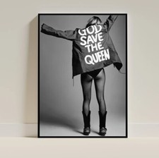 Poster Kate Moss God Save The Queen, stampa Kate Moss