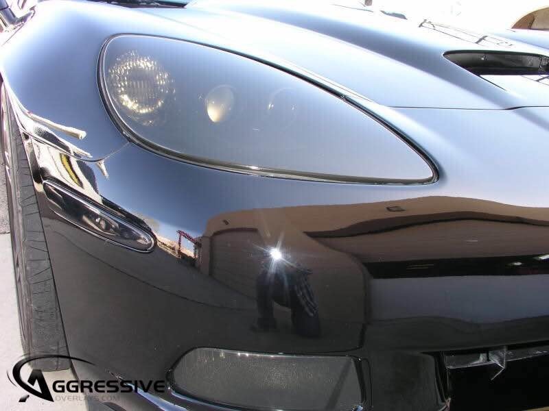 Aggressive Overlays - C6 Corvette Smoked Head Light and Fog Light Tint Film