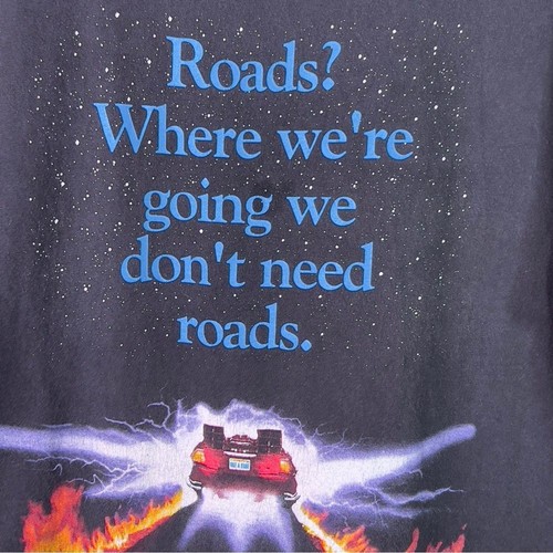 Universal Studios Size XL vintage Black To The Future Short Sleeve Crewneck Tee - Picture 4 of 7
