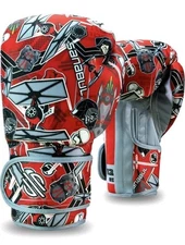 Sanabul Sticker Bomb Star Wars 8oz Gloves Imperial Red Boxing Kickboxing 
