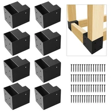 2''x4'' DIY Workbench Kit,8 Pcs Steel 3-Way Right Angle Corner Brackets,Heavy...