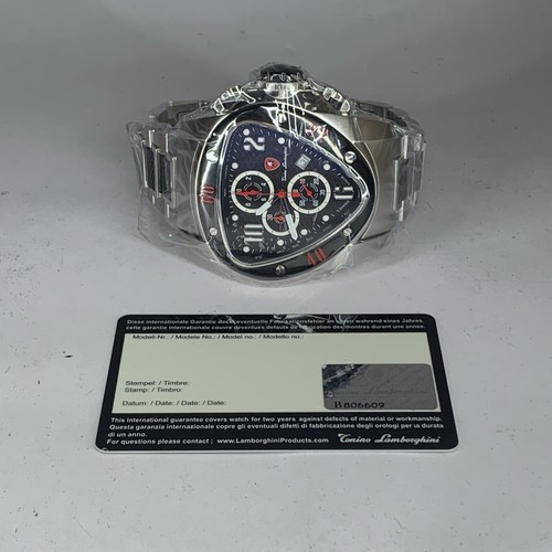 Tonino Lamborghini Jumbo Spyder Chronograph Wristwatch Stainless Black/ Red-1501 - Picture 8 of 8