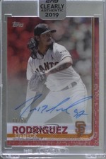 2019 Topps Clearly Authentic Auto Red /50 Dereck Rodriguez #CAA-DR Auto ow1