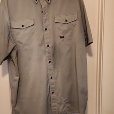 Ariat Men's Mint Green Short Sleeve Button-Down Shirt W/2 Chest Pockets