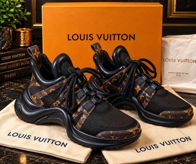 Louis Vuitton LV Archlight Monogram Sneakers Womens 39 US 8.5 Black Brown Box
