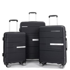Tripcomp TCCOPP1206BK 3 Piece Luggage Sets, (20"24"28"), Black