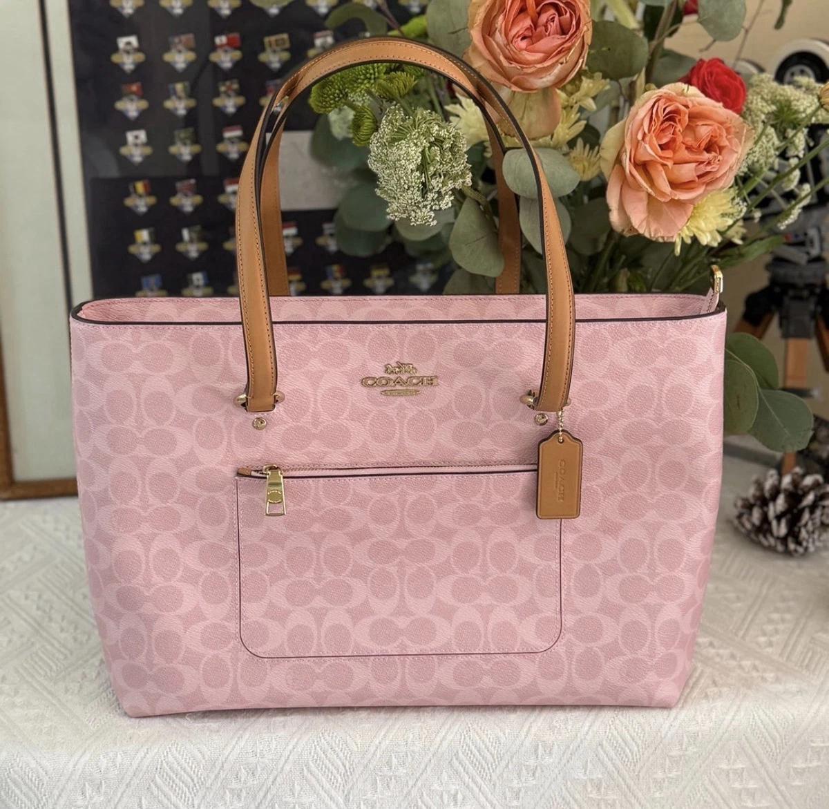 Coach Pink Tote Bags & Handbags for Women for sale | eBay