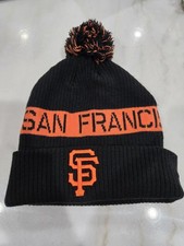 San Francisco Giants Beanie Winter Hat Black / Orange New Era MLB Baseball Pom