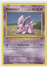 nidoran pokemon card - (Male) (43/114) If heads Giovanni's Nidoran M - Challenge