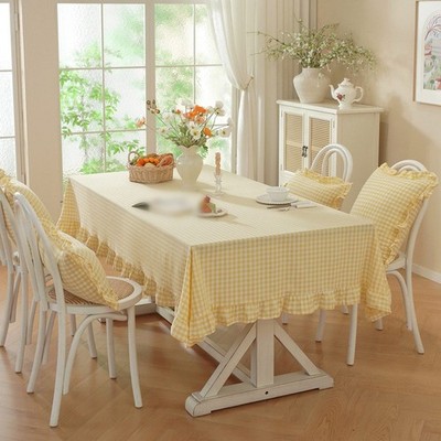 Dekorative Heimtextil Tischdecke Rüschen bezauberndes Gingham Muster Design
