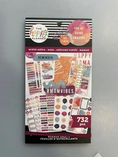 The Happy Planner Mixed Media MOMVIBES Sticker Book, 732 Sticker Pieces NEW