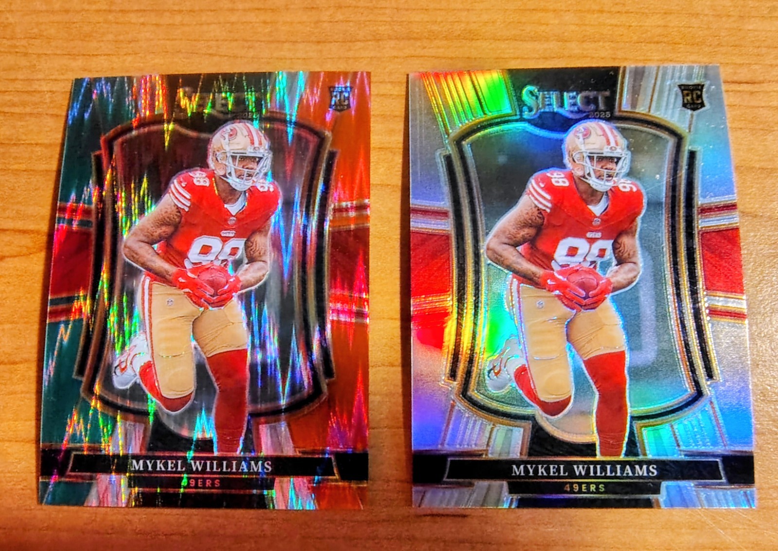 2025 Panini Select Football #116 Mykel Williams Silver Prizm And Red And...
