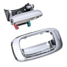 Chrome Premium Tailgate Door Handle Bezel Lock Set Fits 1999-2007 Chrome Premium Tailgate Door Handle Bezel Lock Set Fits 1999-2007