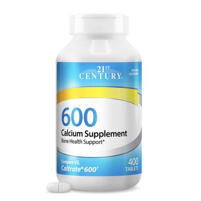 21st Century Calcium 600 mg Supplement (400 400 Count (Pack of 1), No Color
