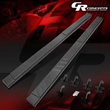 PAIR 5" BLACK FLAT SIDE RUNNING BOARD FOR 2019-2024 RAM 1500 QUAD/EXTENDED CAB