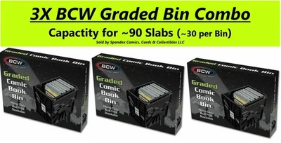 3X BCW Graded Certified Comic Book Storage Plastic Bin Stapelbar Box Robust - Bild 1 von 4