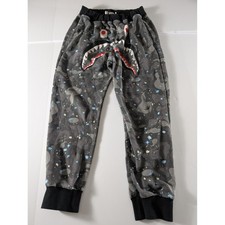 A Bathing Ape BAPE Men's 2XL Shark Space Camo Sweatpants Grey Blue Joggers LOOK