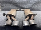 MERCEDES W211 E55 E63 CLS55 AMG EXHAUST MUFFLER QUAD TIPS LEFT & RIGHT PAIR OEM