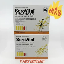SeroVital Advanced Anti-Aging 2 PACK 120+60 Supplements SEALED EXP 2027