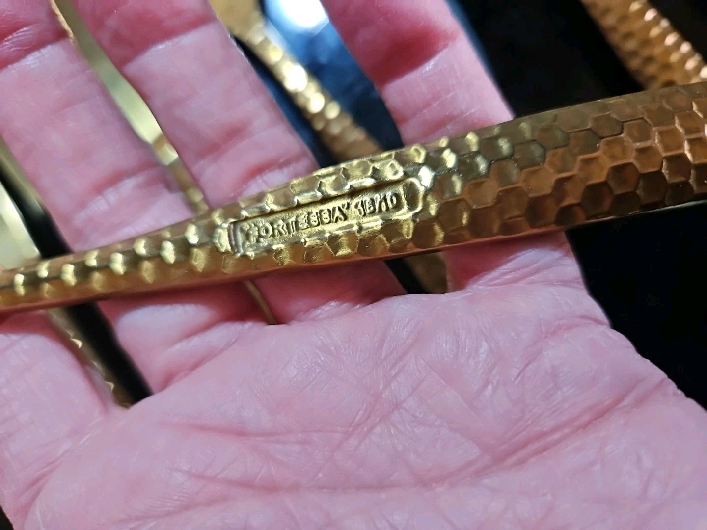 Rare Vintage 1 Set Of 4 Fortessa Lucca Gold Faceted Dinner Forks 8 Available 