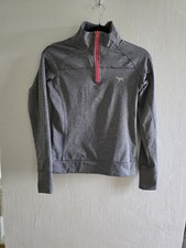Victorias Secret Pink Ultimate Gray Jacket 1/4 Zip Jacket Thumb Holes Xsmall