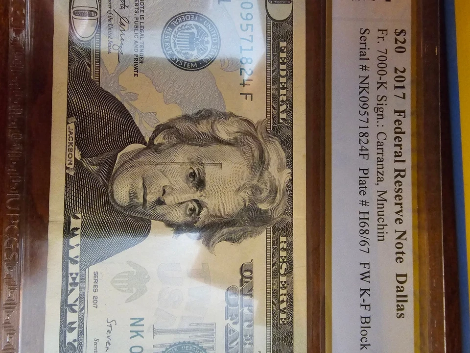 $20 Bill - 2017 - Only one -Partial Ink Stamp- Choice VF 35 - Fish hook face - Image 3 of 4