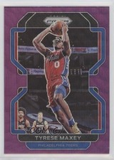 2021-22 Panini Prizm Purple Wave Prizm Tyrese Maxey #28 0t28