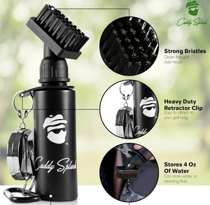 Caddy Splash Golf Club Brush Cleaner with Water - Heavy Duty Black NEW 