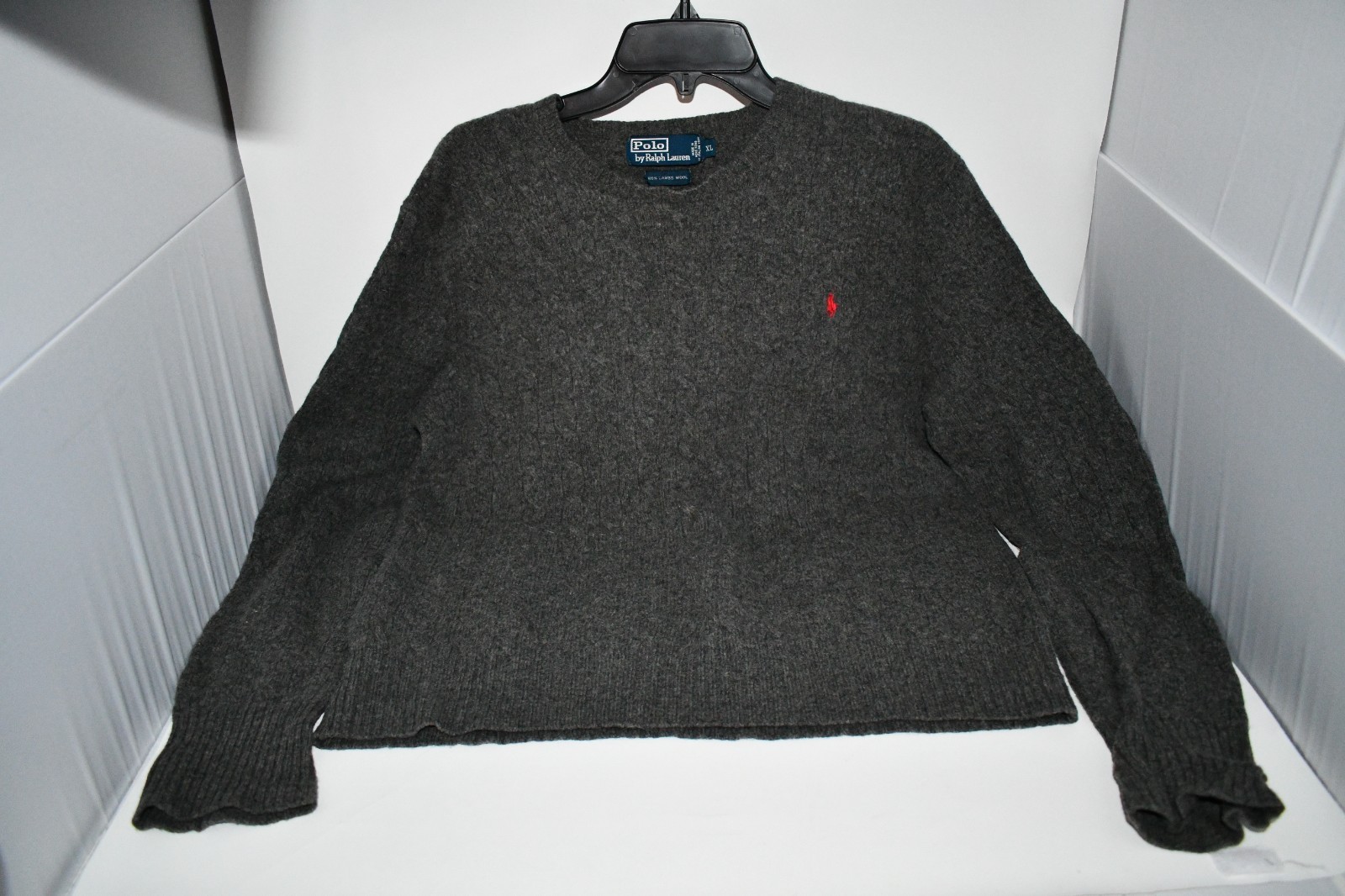 Polo Ralph Lauren Wool Bright Gray Sweater Size X Large Great Condition