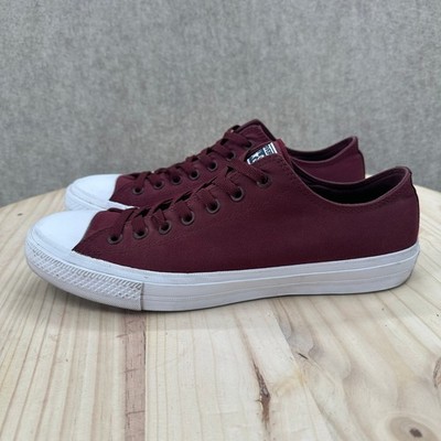 Converse Chuck Taylor All Star II OX Mens 11 Deep Bordeaux Low Top Sneakers