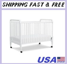 Jenny Lind 3-in-1 Convertible Baby Crib, White GREENGUARD Gold Certified