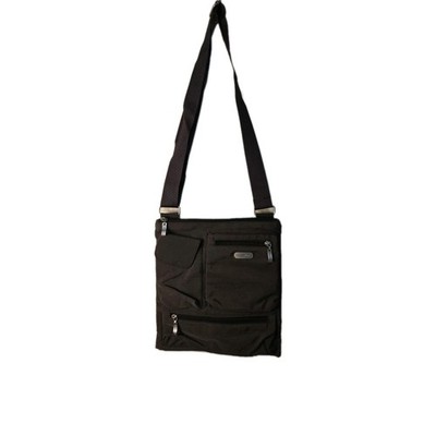 Baggallini Womens Medium Crossbody Shoulder Bag Light Brown/Taupe Nylon