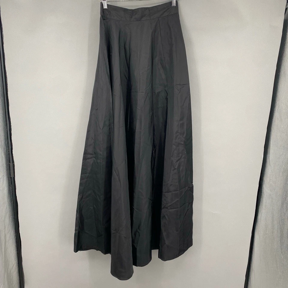 "Falda Verdadera Vintage XS Pequeña Negra Maxi Garra Gótica Victoriana 90"" Barrido Antigua" Foto 2 de 4